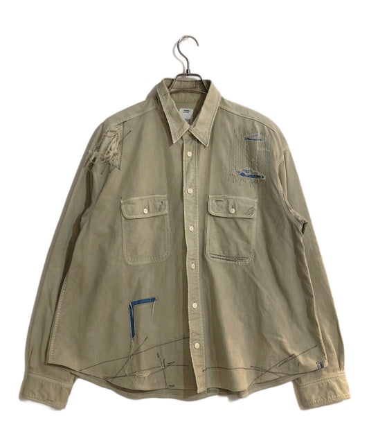 [Pre-owned] VISVIM grand river L/S crash khaki/grand river long sleeve crash shirt 0120205011009