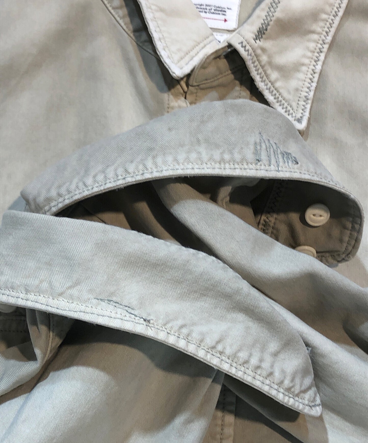 [Pre-owned] VISVIM grand river L/S crash khaki/grand river long sleeve crash shirt 0120205011009