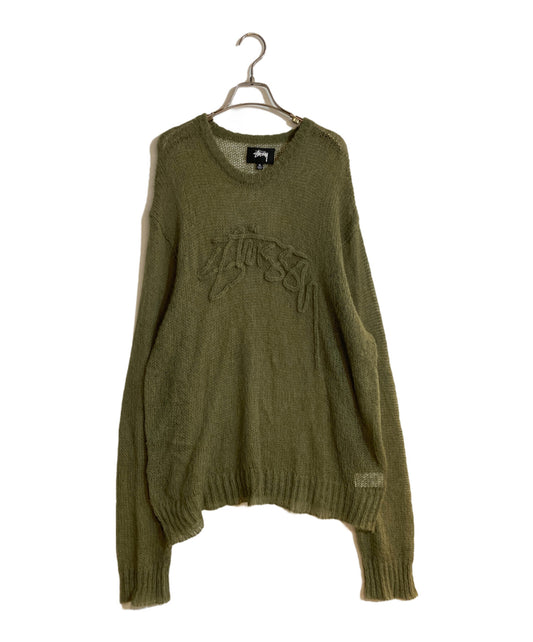 [Pre-owned] stussy Loose Knit Logo Sweater