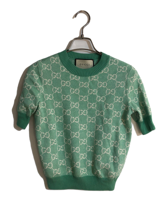 [Pre-owned] GUCCI GG Jacquard Short-Sleeved Knit 629456 XKBHQ
