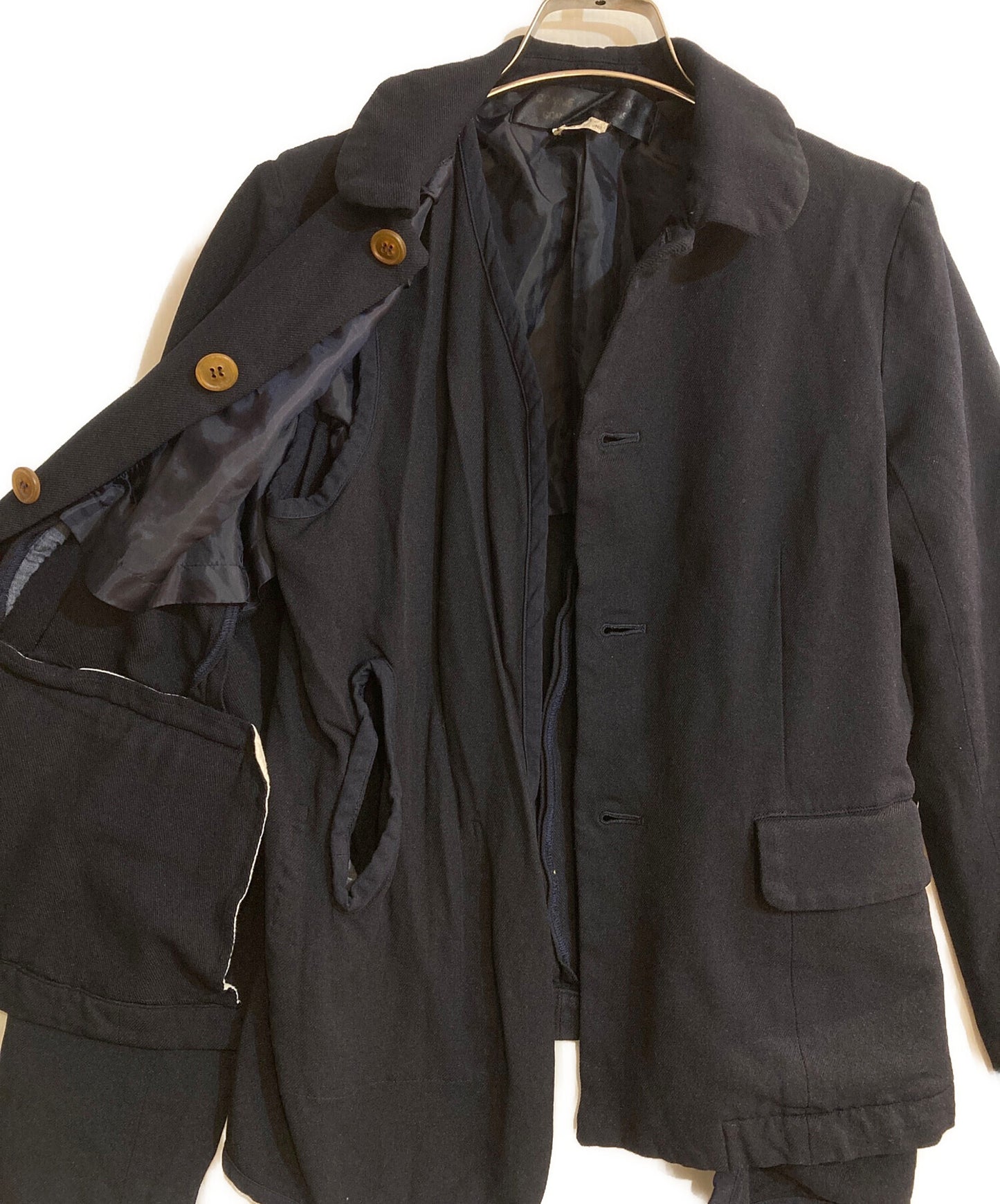 [Pre-owned] COMME des GARCONS COMME des GARCONS Round Collar Poly Shrinkable Jacket rf-j042