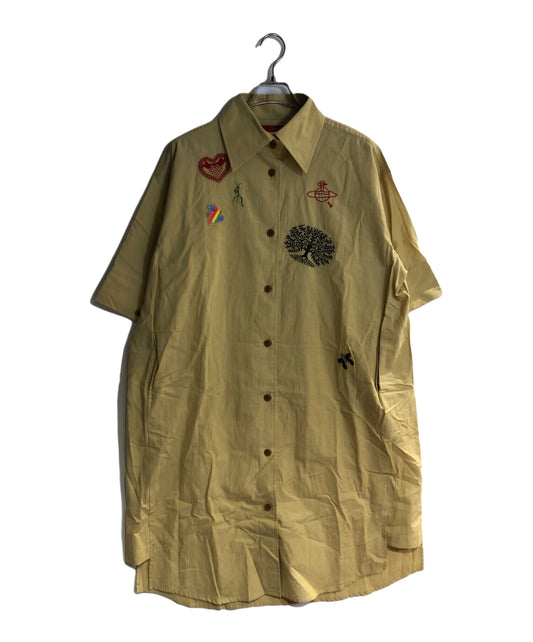 [Pre-owned] Vivienne Westwood RED LABEL Orb Stitch Embroidery 5/10 Sleeve Shirt Dress 17-12-552003
