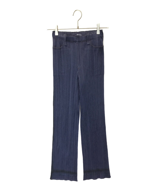 [Pre-owned] PLEATS PLEASE Denim Transfer Pleated Pants PP33-JF723