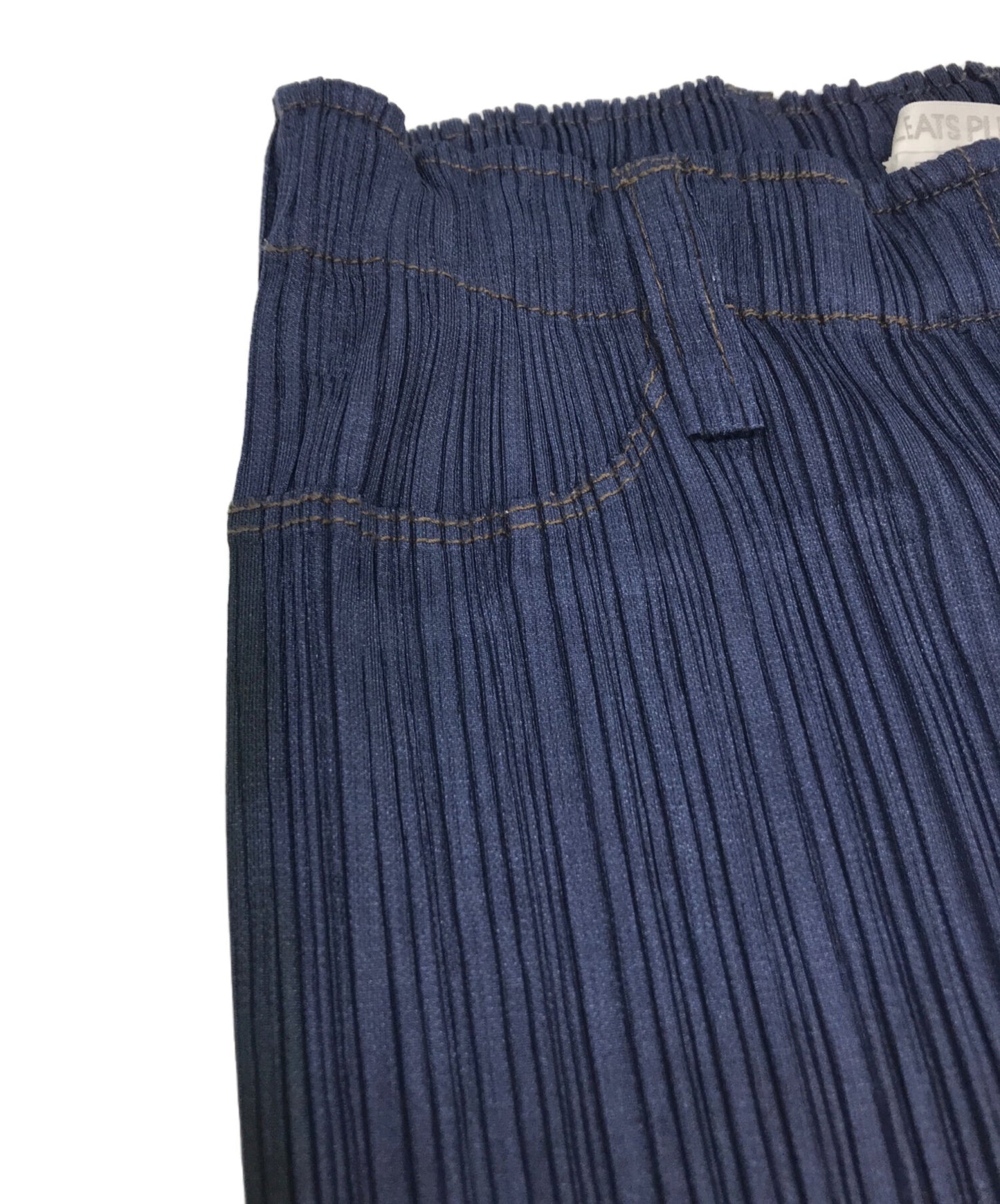 [Pre-owned] PLEATS PLEASE Denim Transfer Pleated Pants PP33-JF723