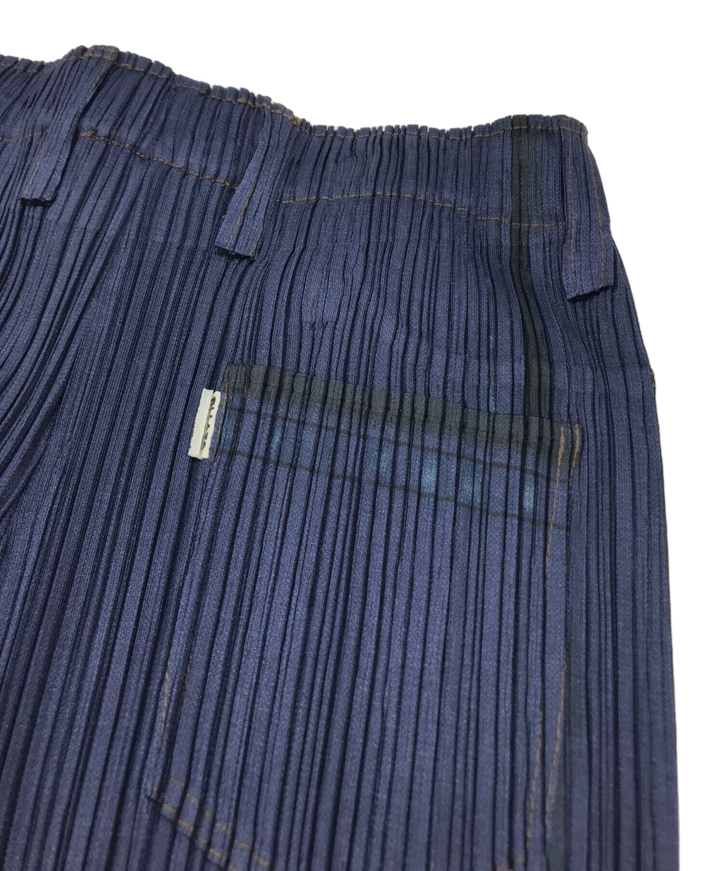 [Pre-owned] PLEATS PLEASE Denim Transfer Pleated Pants PP33-JF723