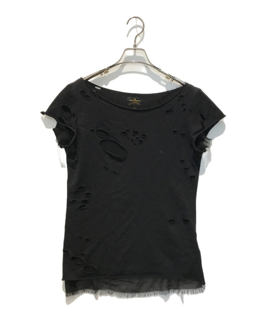 [Pre-owned] Vivienne Westwood ANGLOMANIA Modified Damaged T-Shirt 14-01-351022