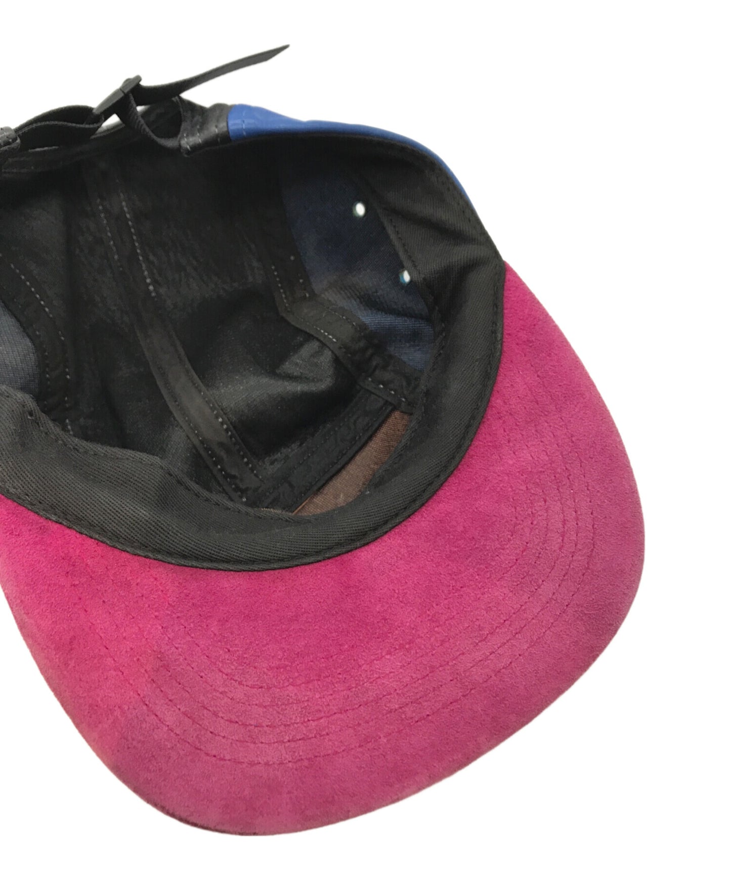 [Pre-owned] SUPREME Leather Suede 5 Panel Box LOgo Camp Jet Cap hat