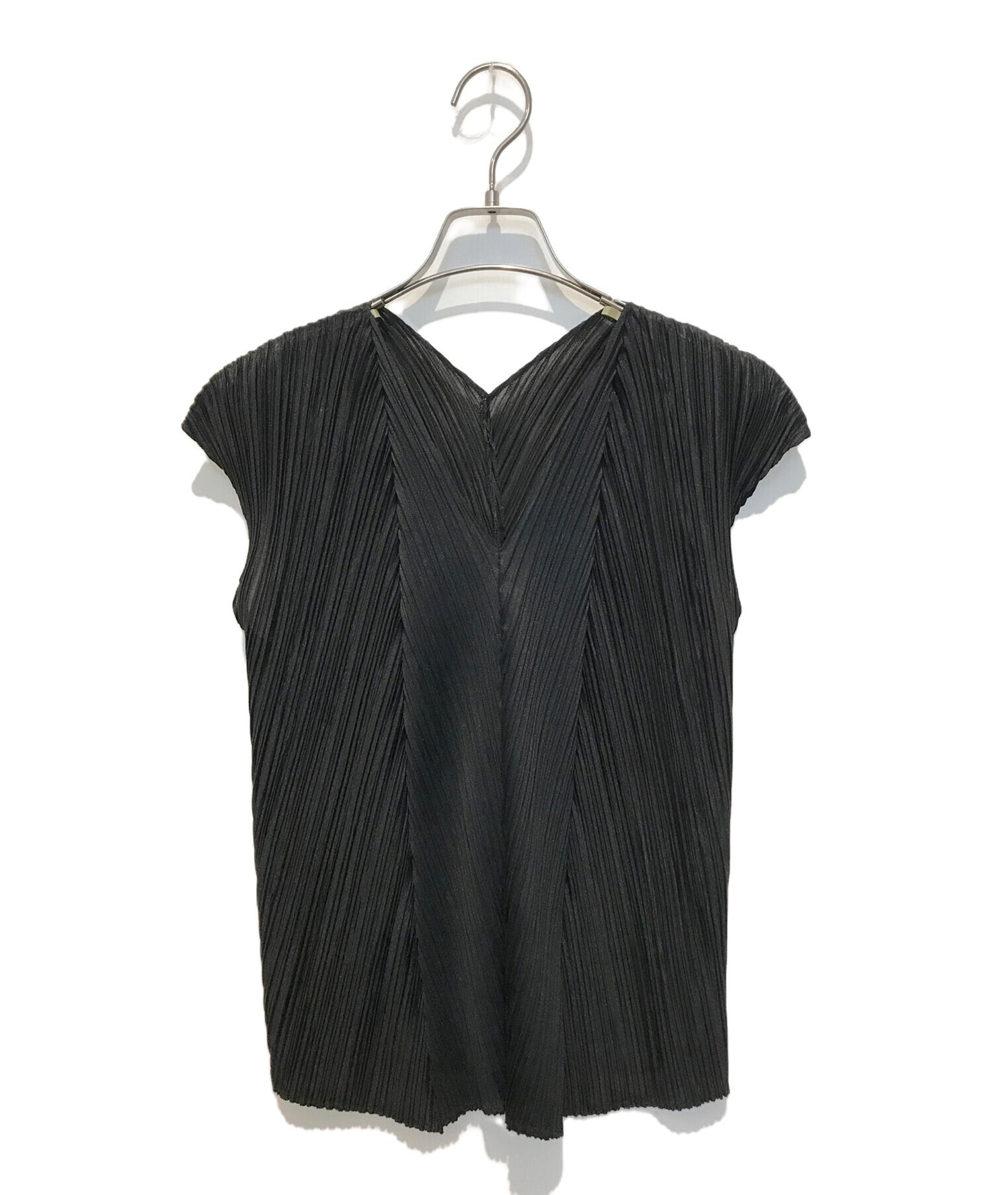 [Pre-owned] PLEATS PLEASE V-neck sleeveless pleated cut and sew PP61-JK226 PP61-JK226