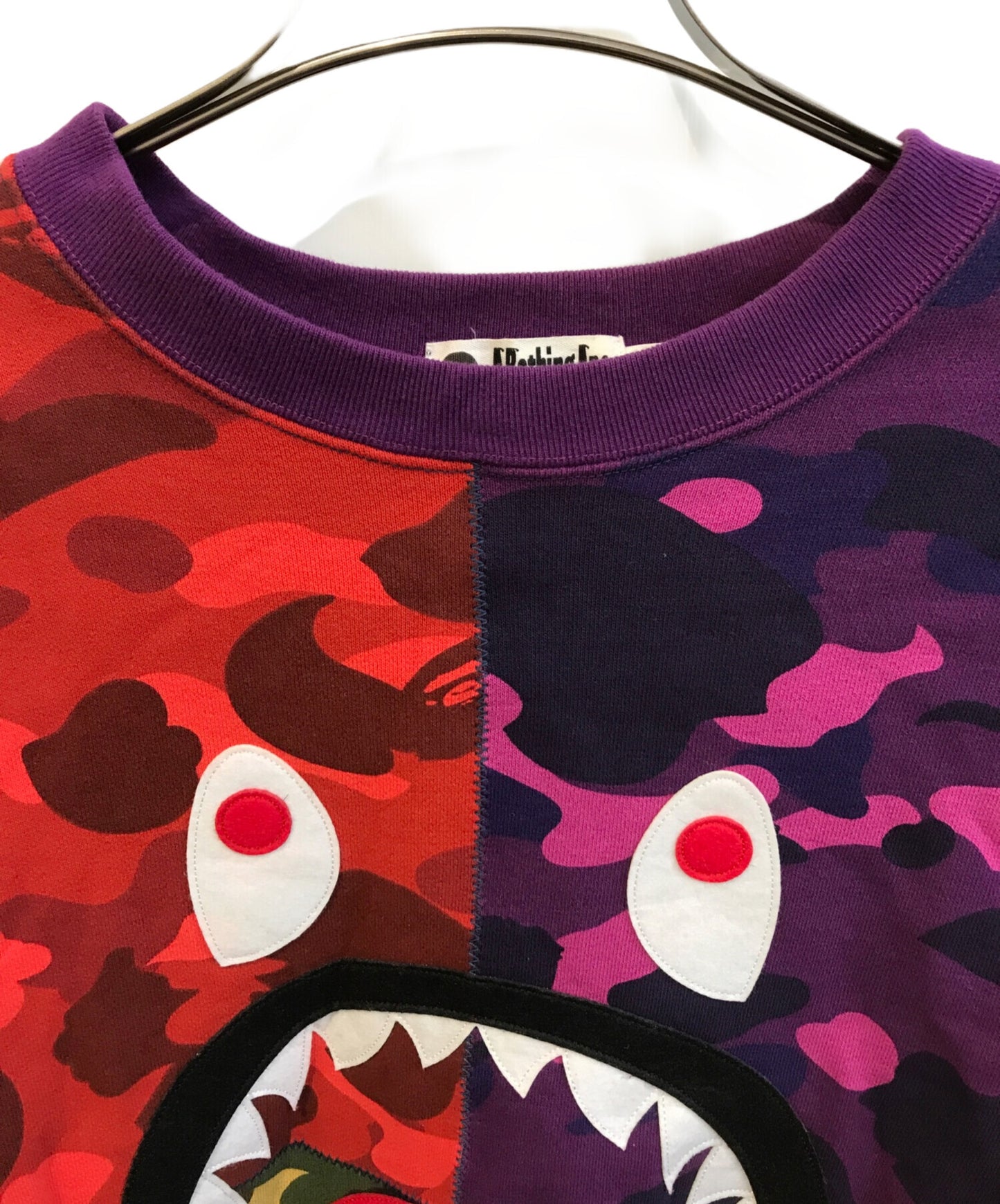 [Pre-owned] A BATHING APE MIXCAMO SHARK CRAZYWIDE SWEAT 001SWF301006X