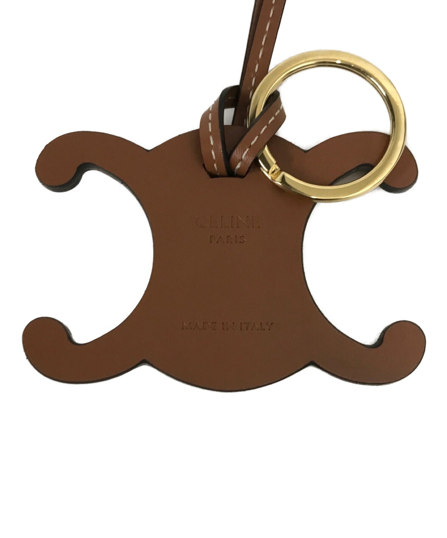 [Pre-owned] CELINE Anagram Trionf key ring charm