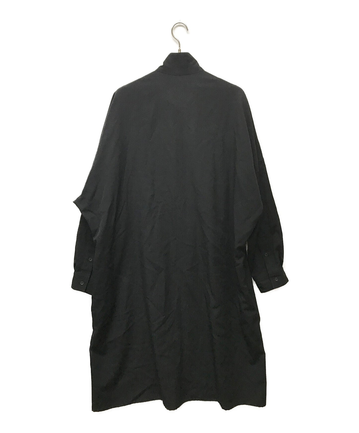[Pre-owned] Yohji Yamamoto pour homme Wool gabardine stand collar long shirt HH-B22-100