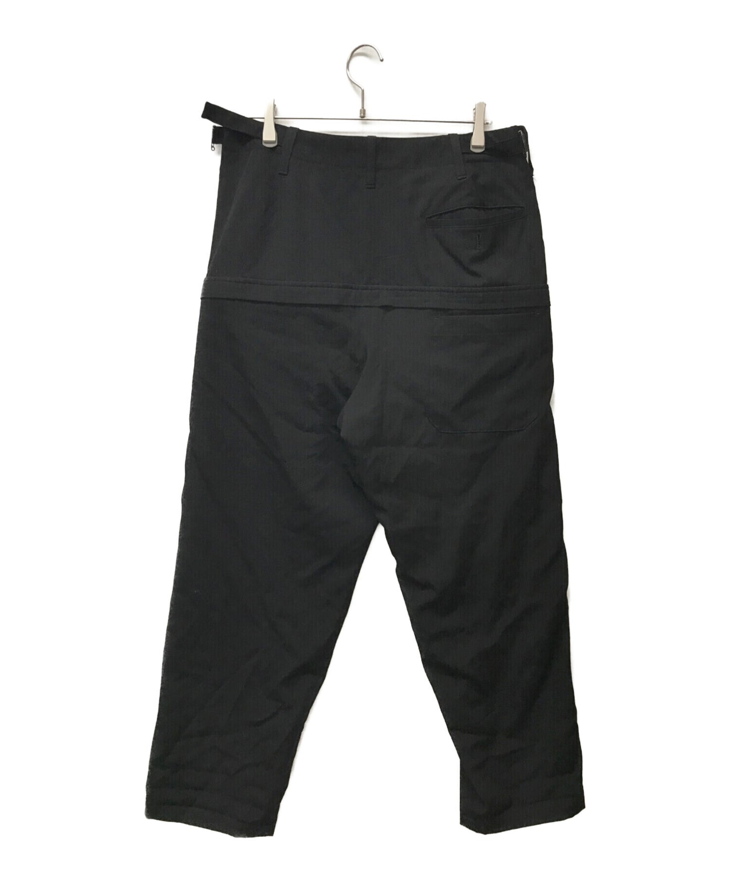 [Pre-owned] Yohji Yamamoto pour homme Tapered pants with wool gabardine zip design HK-P42-100