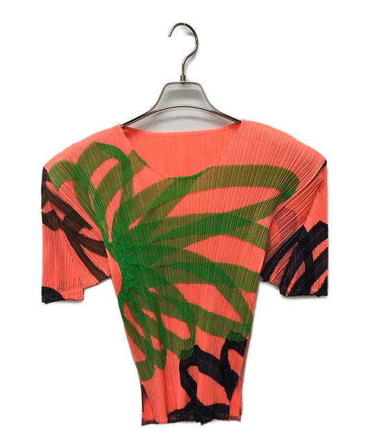 [Pre-owned] PLEATS PLEASE Pleated S/S cut and sewn with all-over pattern PP12-JK534