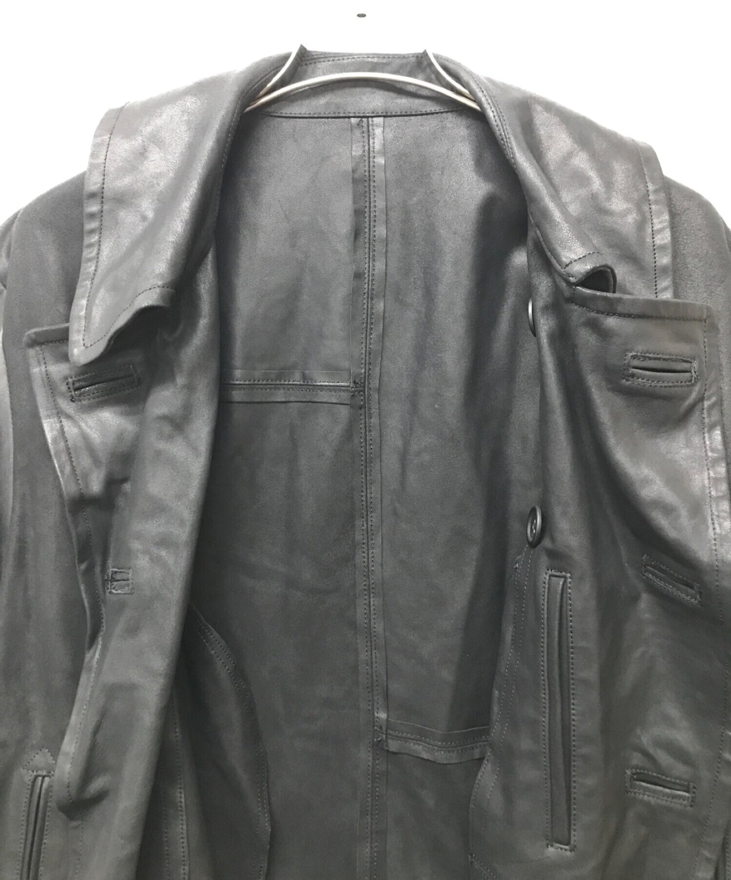 [Pre-owned] Y's 2 COLORS LEATHER DOUBLE FRONT BLOUSON YH-Y81-870