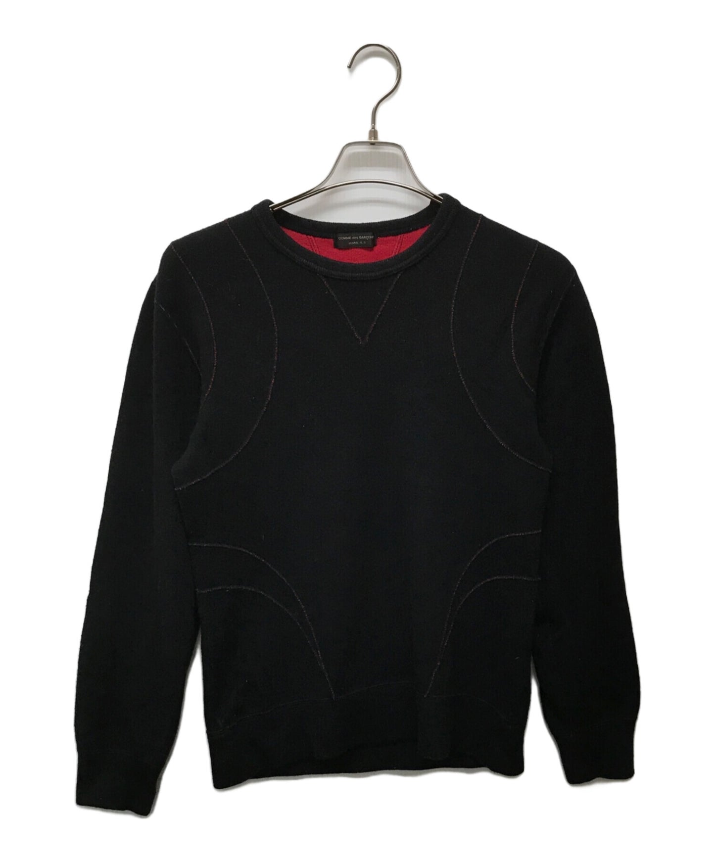 [Pre-owned] COMME des GARCONS HOMME PLUS 03AW Curved crew neck sweatshirt PK-T048