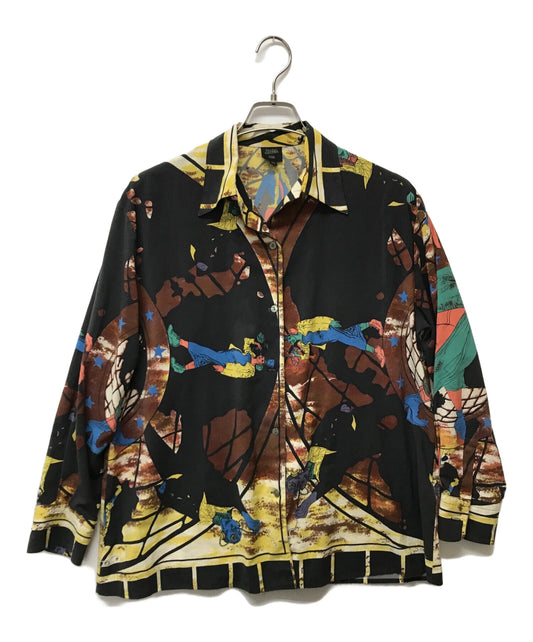 [Pre-owned] Jean Paul Gaultier FEMME printed open-collar shirt