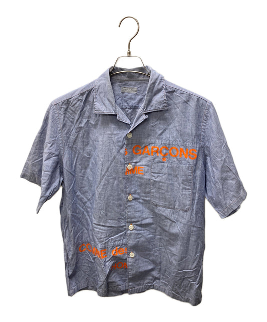 [Pre-owned] COMME des GARCONS HOMME Vintage Split Zulu Lassi Logo Open Collar Shirt AD2001 HE-B063