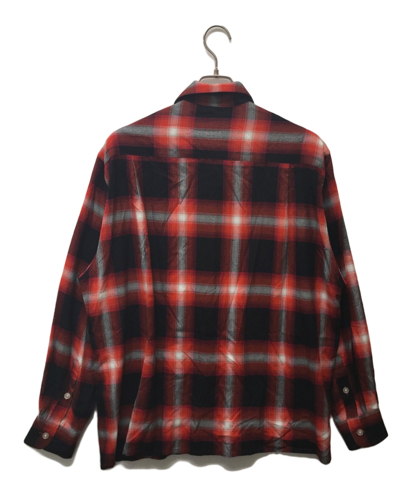 [Pre-owned] WACKO MARIA OMBRE CHECK OPEN COLLAR SHIRT L/S FW-WMS-OC01