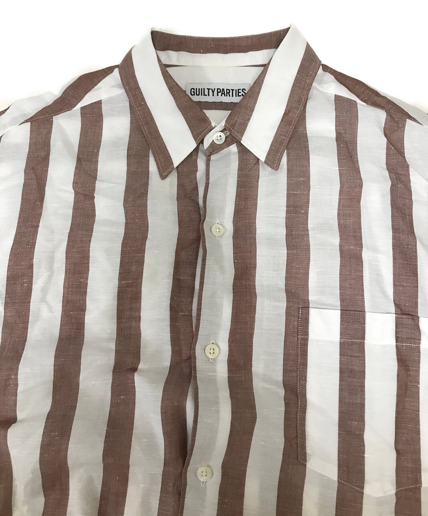 [Pre-owned] WACKO MARIA Hemp blended striped shirt 23SS-WMS-RC01