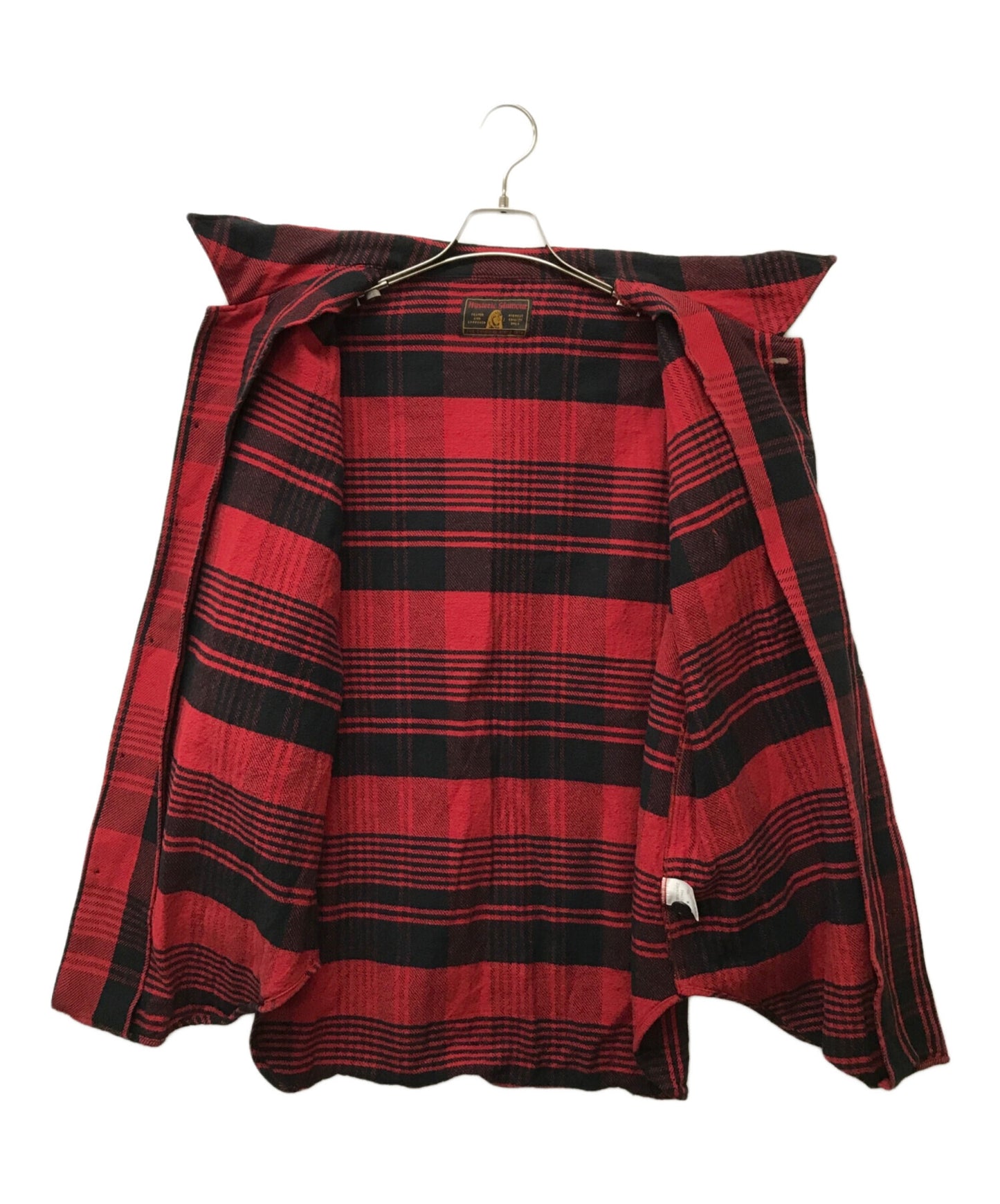 [Pre-owned] Hysteric Glamour HYS DEAD BEAR embroidered flannel shirt 01193AH02