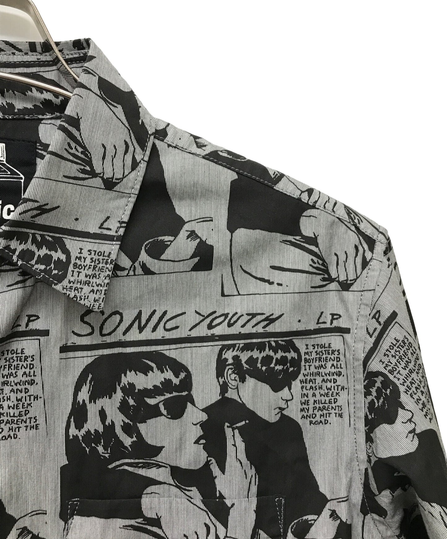 [Pre-owned] Hysteric Glamour SONIC YOUTH GOO SCRATCH pattern regular collar shirt 02243AH07