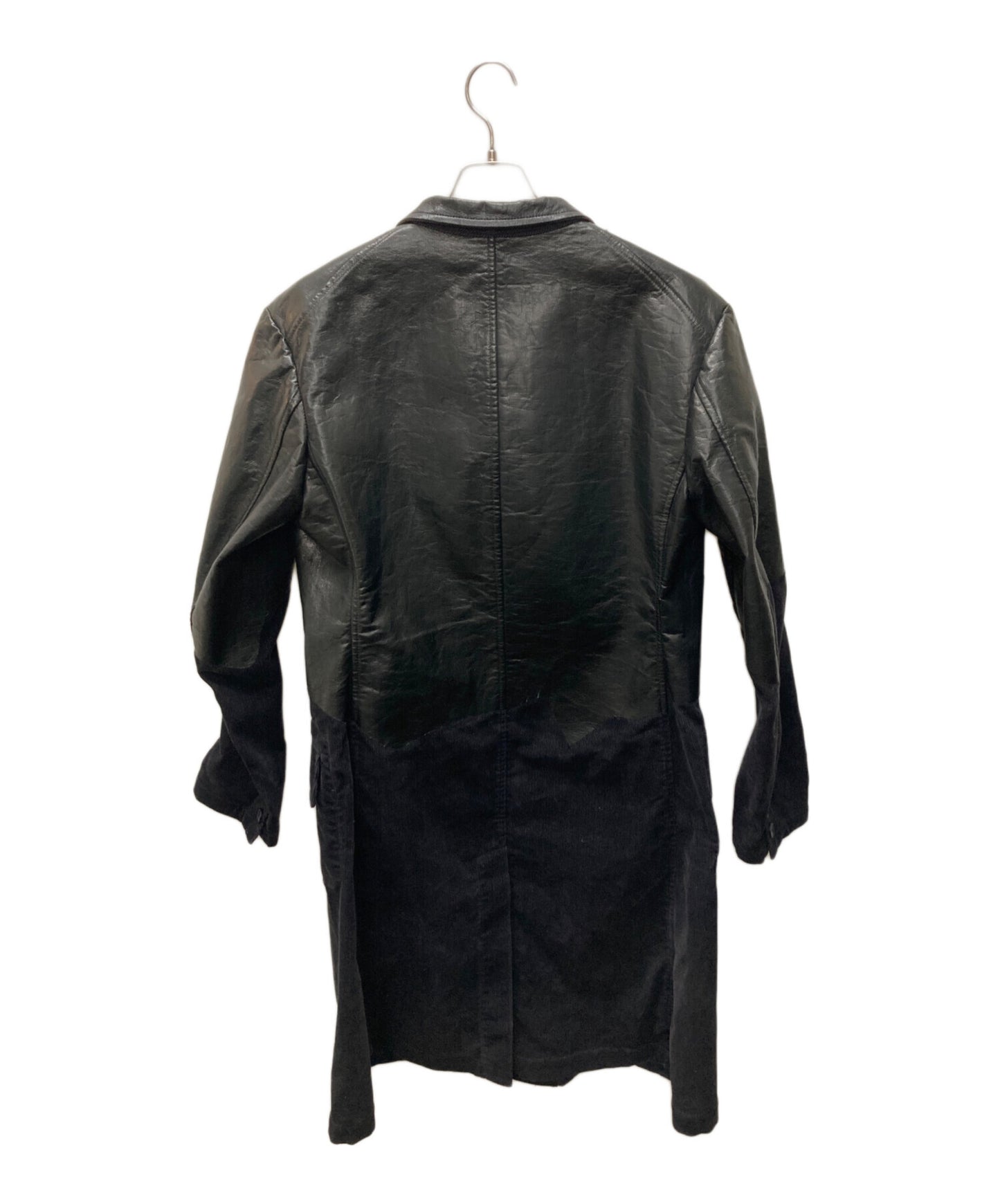 [Pre-owned] Yohji Yamamoto pour homme Leather and Corduroy Chester Coat HY-J73-705