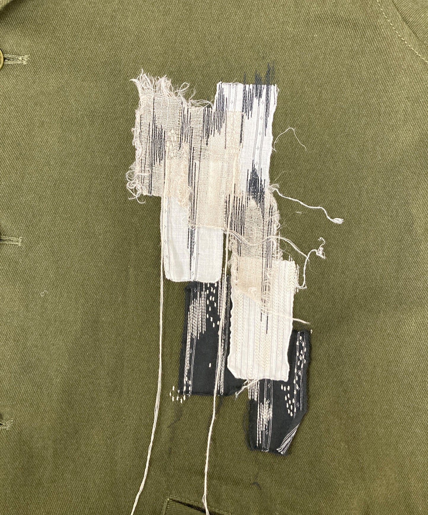 [Pre-owned] s'yte COTTON DRILL "BORO" APPLIQUE LONG JACKET UB-J10-004