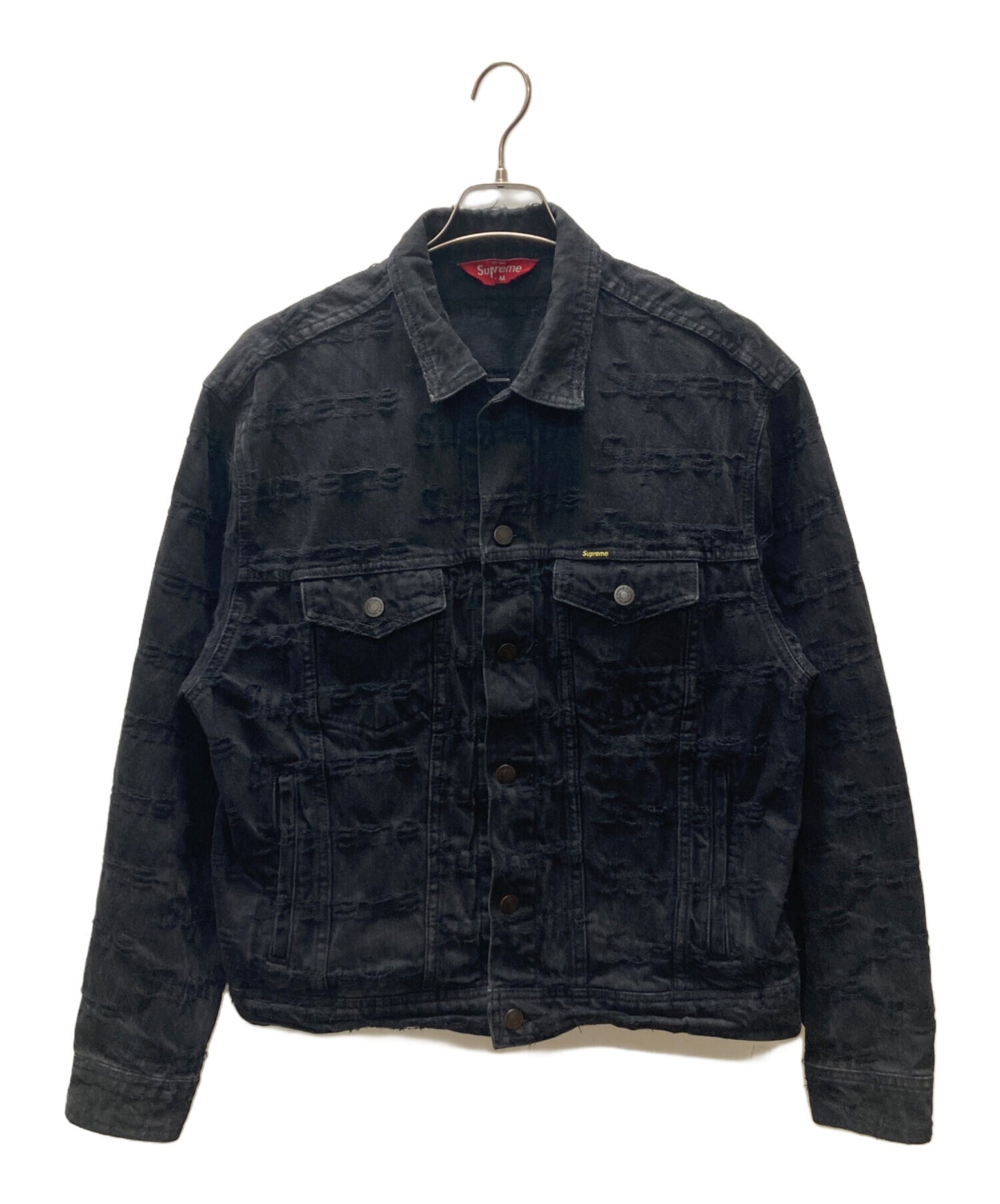 [Pre-owned] SUPREME Frayed Logos Denim Trucker Jacket
