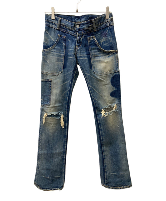 [Pre-owned] Hysteric Glamour Damaged Denim Pants/Skinny Denim Pants 2AP-5351