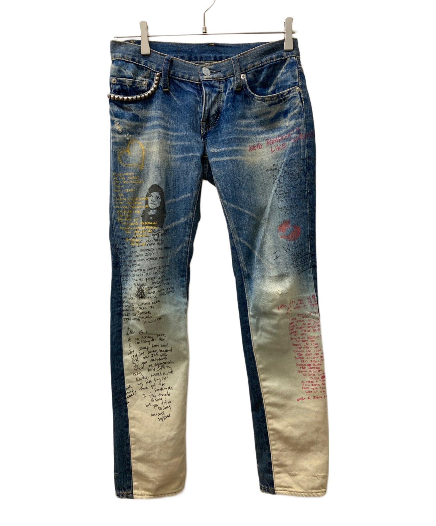[Pre-owned] Hysteric Glamour Studded denim pants / Skinny denim pants