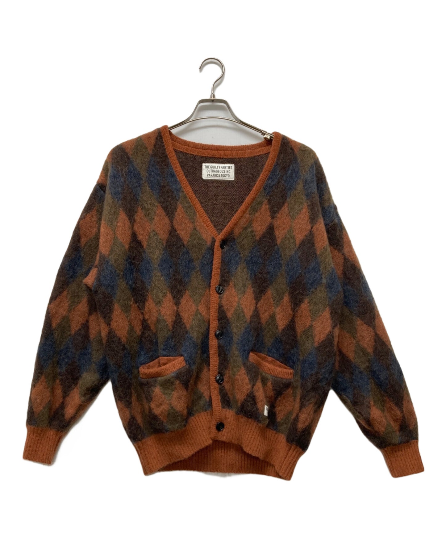[Pre-owned] WACKO MARIA Argyle mohair cardigan
