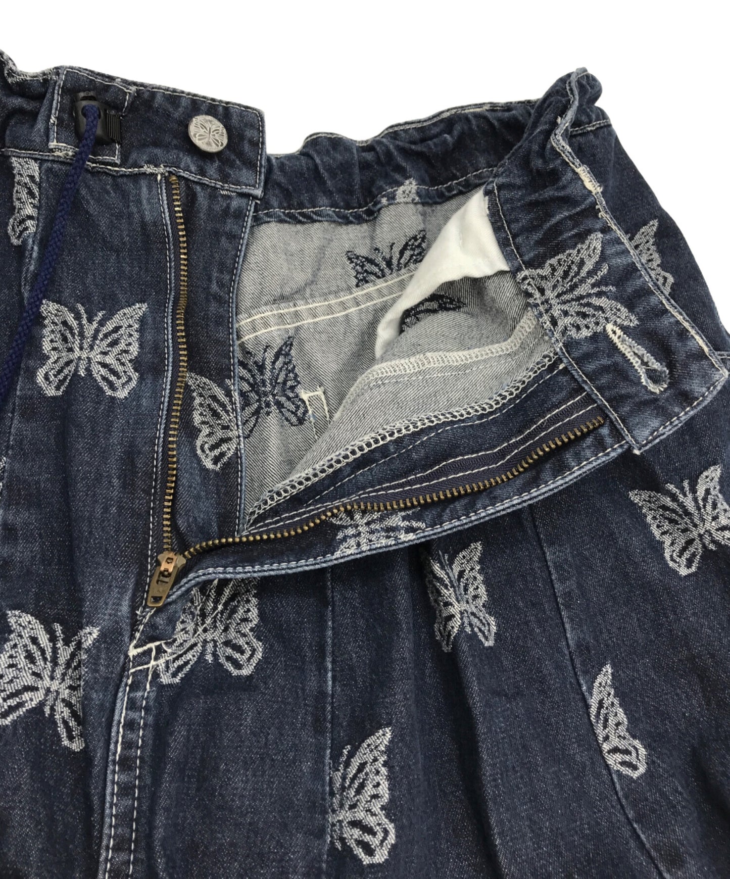 [Pre-owned] Needles 10 oz. denim knee del pants MR215.