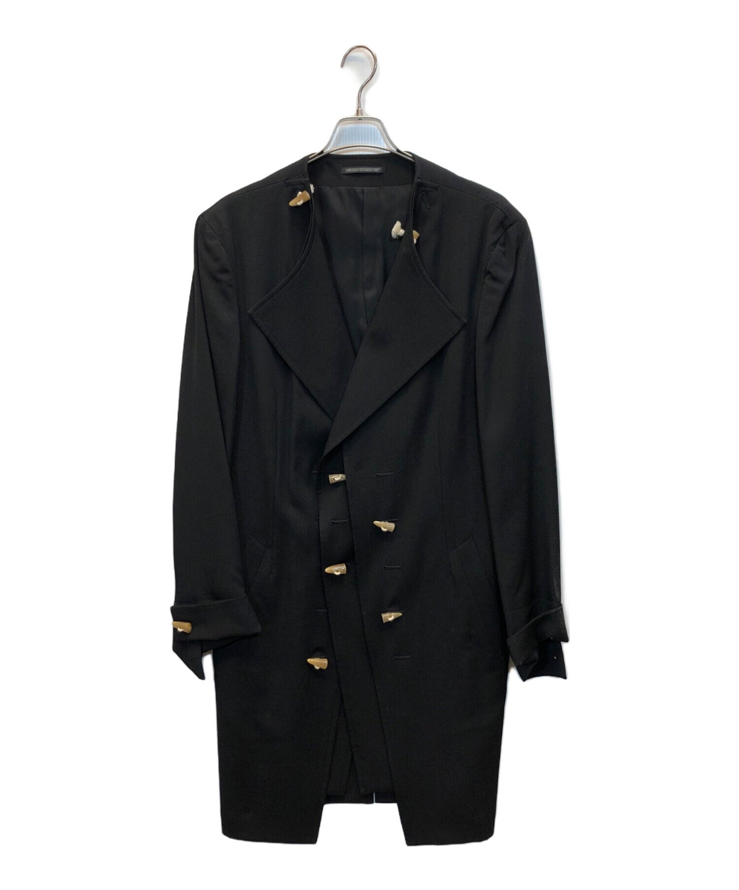 [Pre-owned] Yohji Yamamoto pour homme 12AW Wool gabardine toggle layered coat HD-J52-100