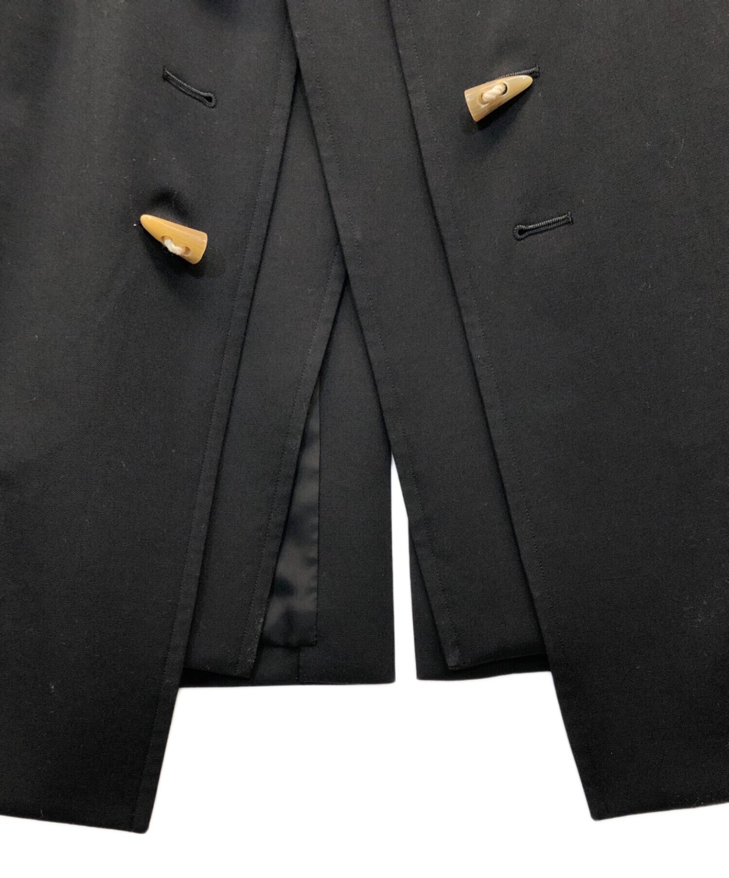 [Pre-owned] Yohji Yamamoto pour homme 12AW Wool gabardine toggle layered coat HD-J52-100