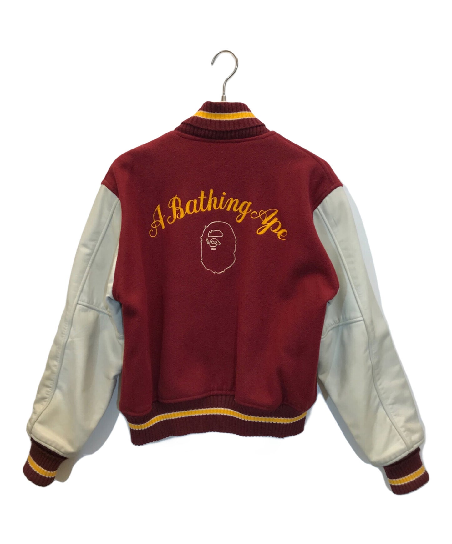 [Pre-owned] A BATHING APE POST collaboration leather arm melton jacket