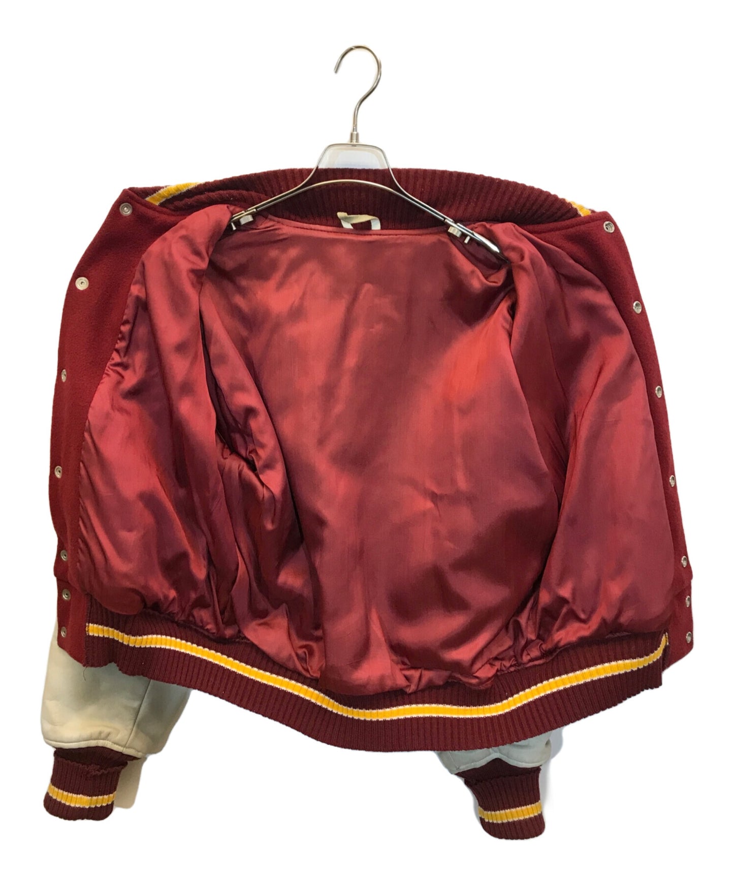 [Pre-owned] A BATHING APE POST collaboration leather arm melton jacket