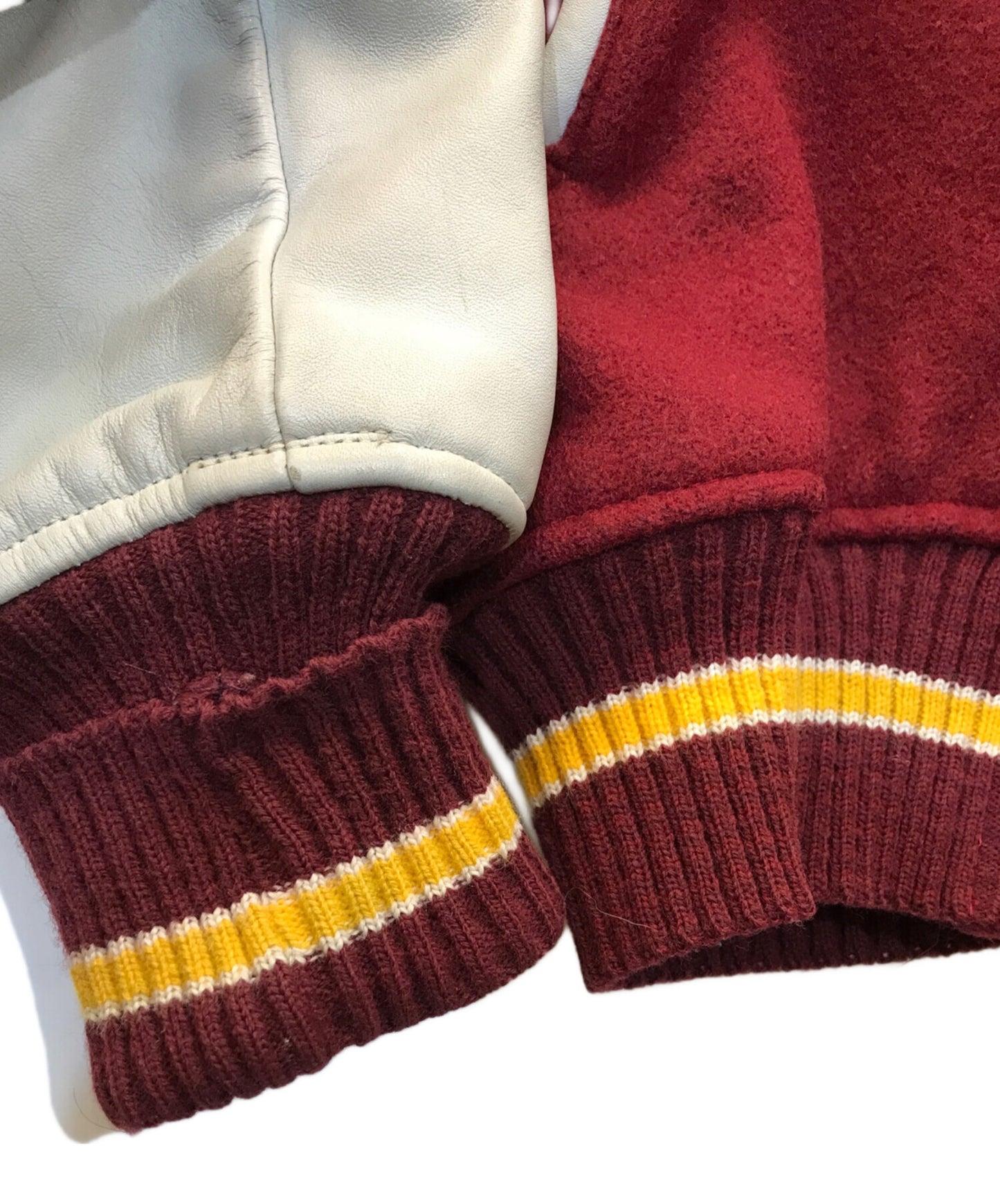 [Pre-owned] A BATHING APE POST collaboration leather arm melton jacket