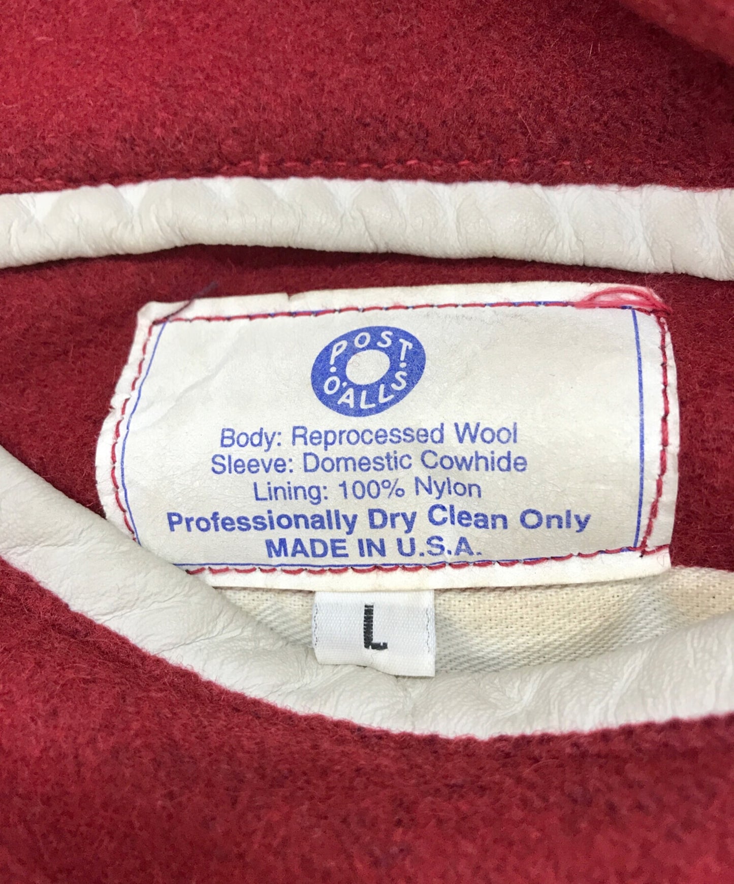 [Pre-owned] A BATHING APE POST collaboration leather arm melton jacket