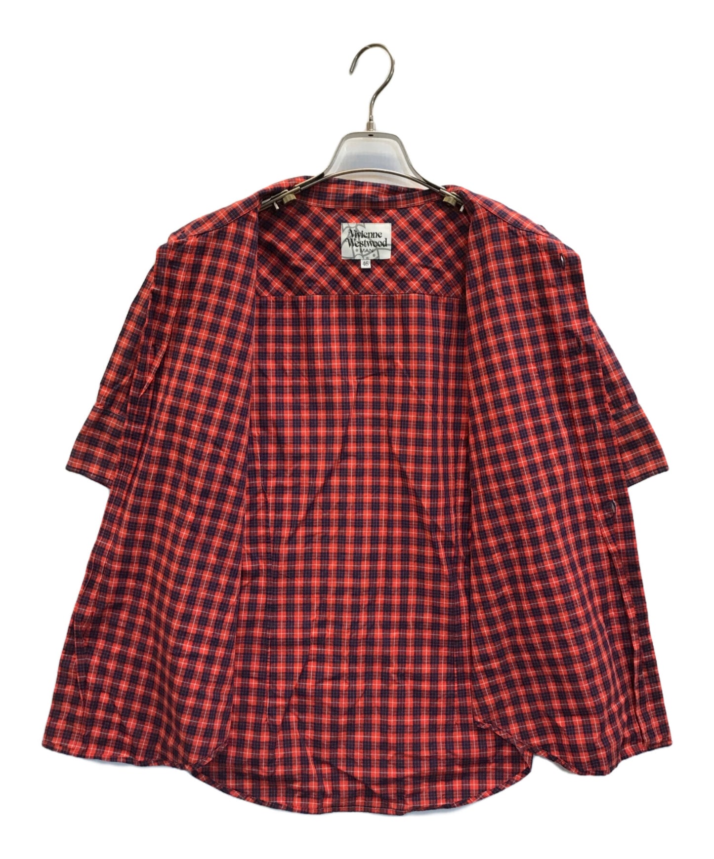 [Pre-owned] Vivienne Westwood man Short Sleeve Check Shirt VW-WR-82045