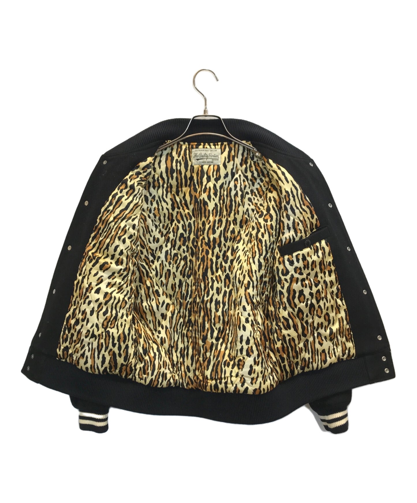 [Pre-owned] WACKO MARIA Logo Embroidery Melton Varsity Jacket