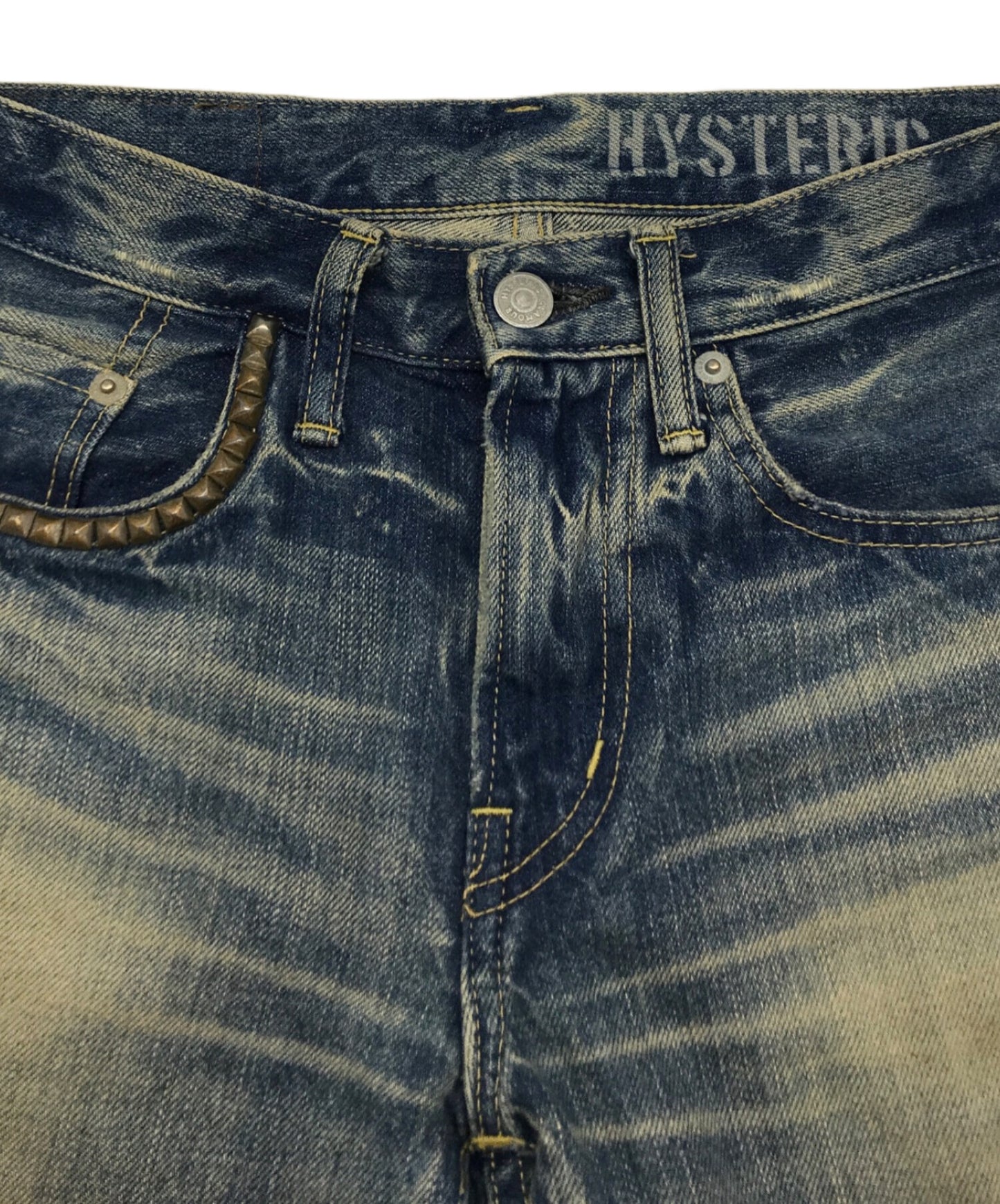 [Pre-owned] Hysteric Glamour RW CLASH Processed Denim Slim 02191AP20