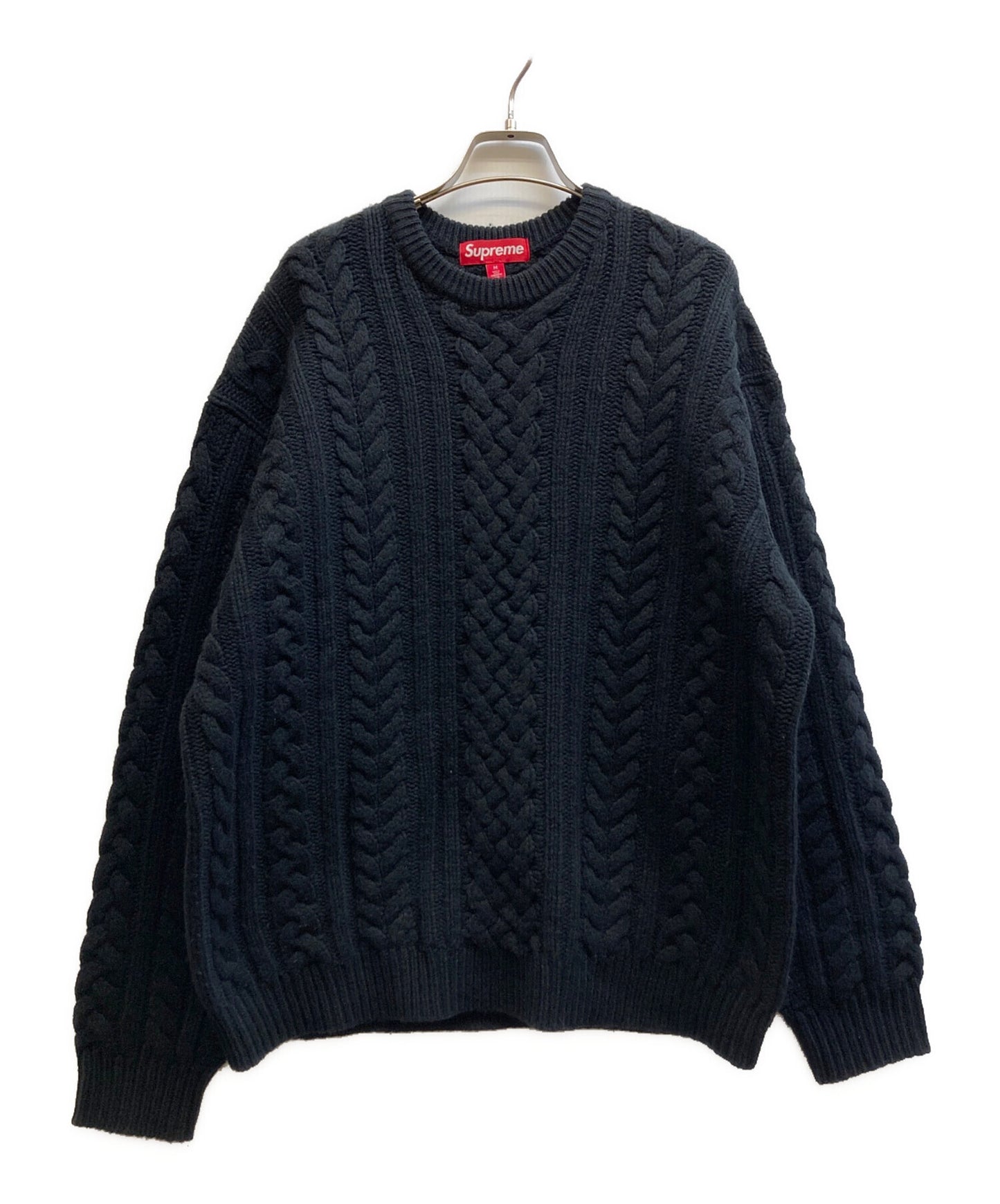 [Pre-owned] SUPREME 23AW Applique Cable Knit Sweater