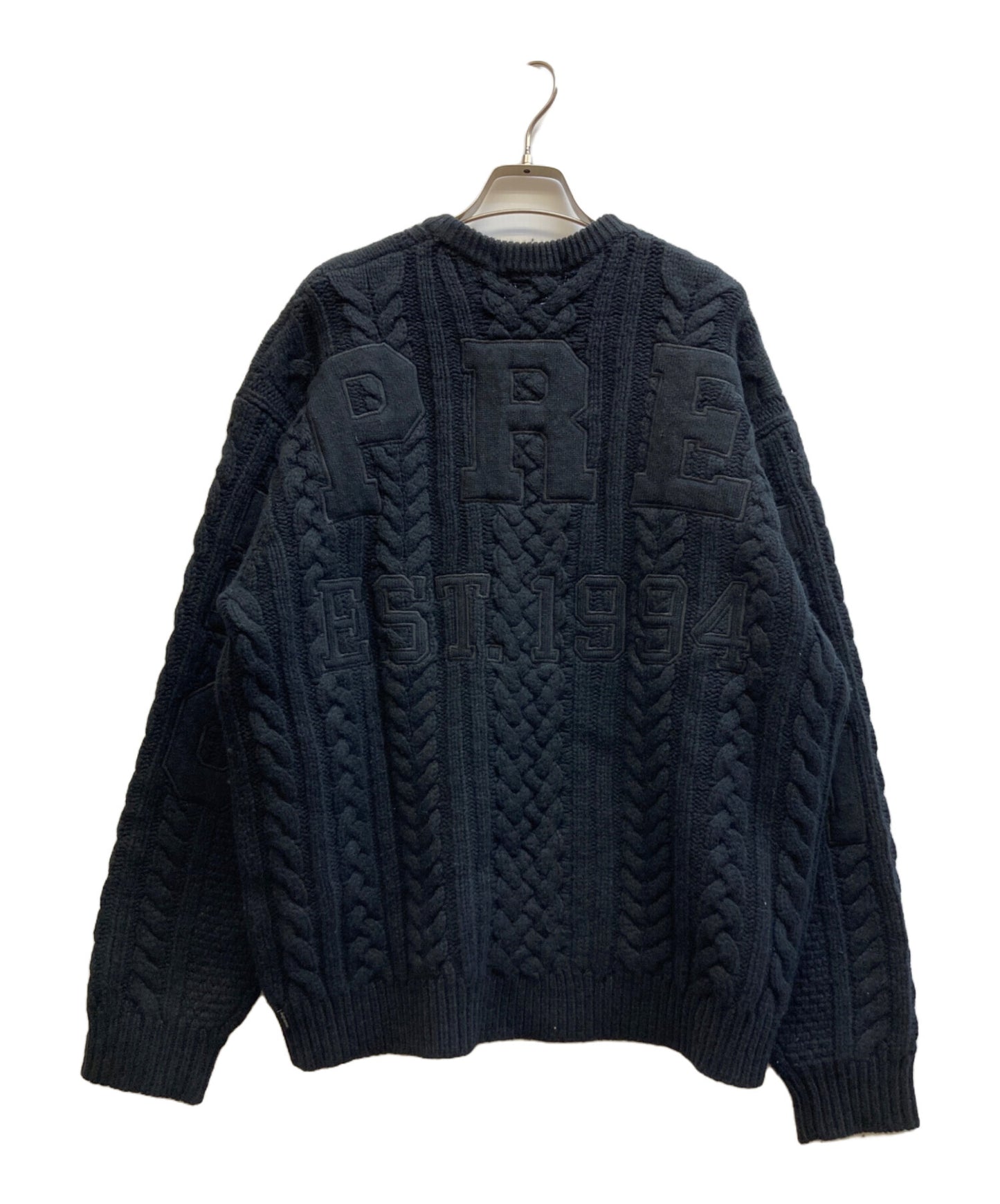 [Pre-owned] SUPREME 23AW Applique Cable Knit Sweater