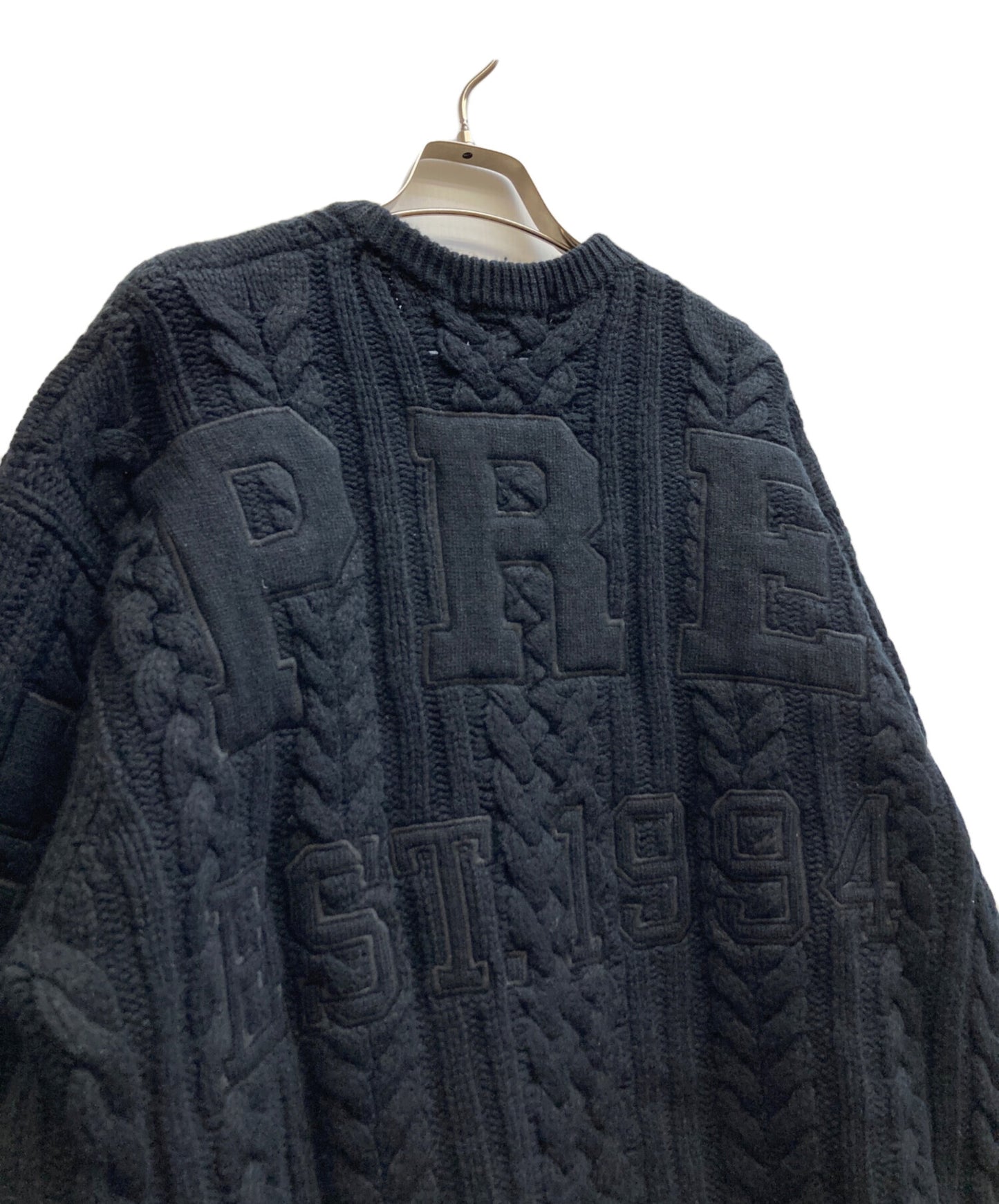 [Pre-owned] SUPREME 23AW Applique Cable Knit Sweater