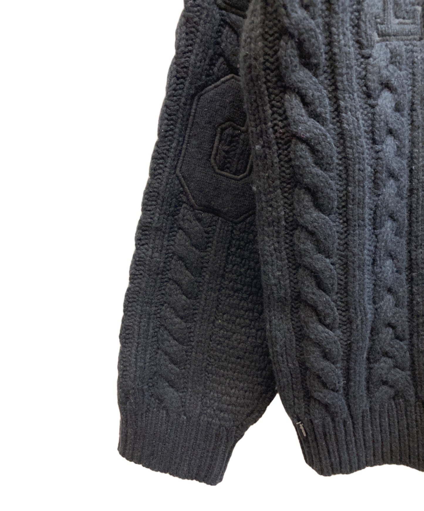 [Pre-owned] SUPREME 23AW Applique Cable Knit Sweater