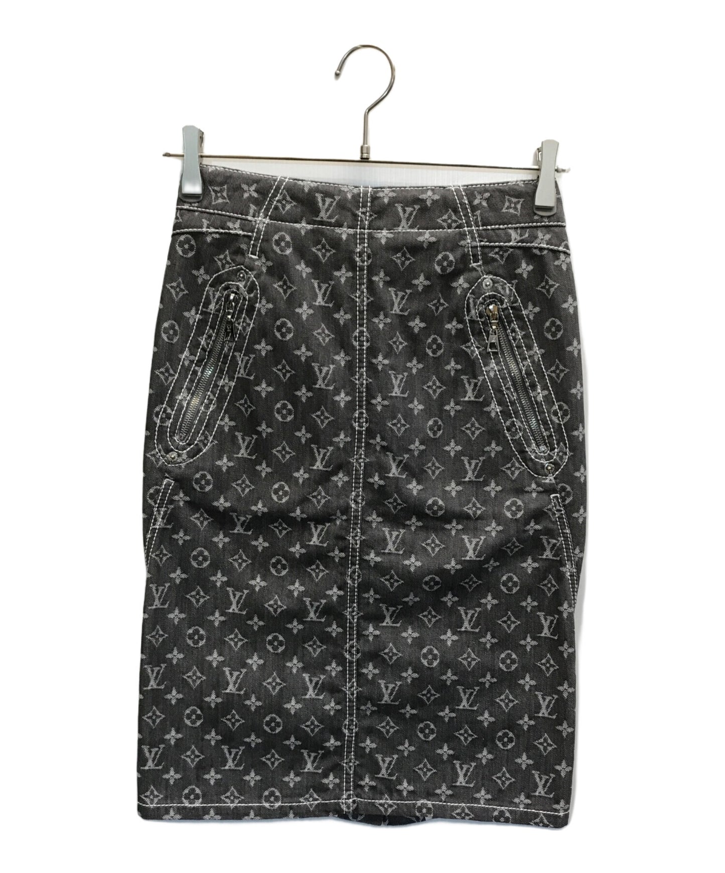 [Pre-owned] LOUIS VUITTON Monogrammed denim skirt