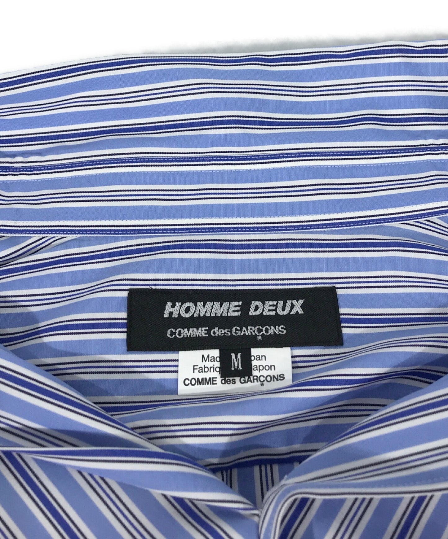 [Pre-owned] COMME des GARCONS HOMME DEUX Stripe Shirt with Mesh Switching DO-B025