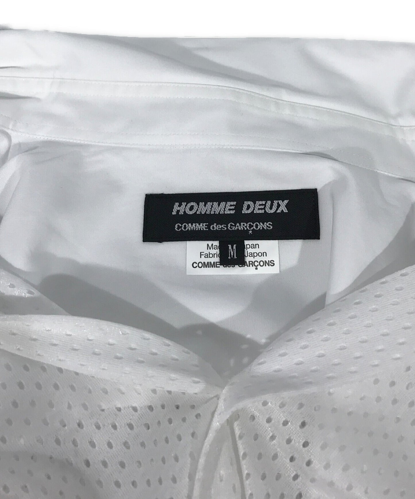 [Pre-owned] COMME des GARCONS HOMME DEUX mesh-switched shirt DO-B026