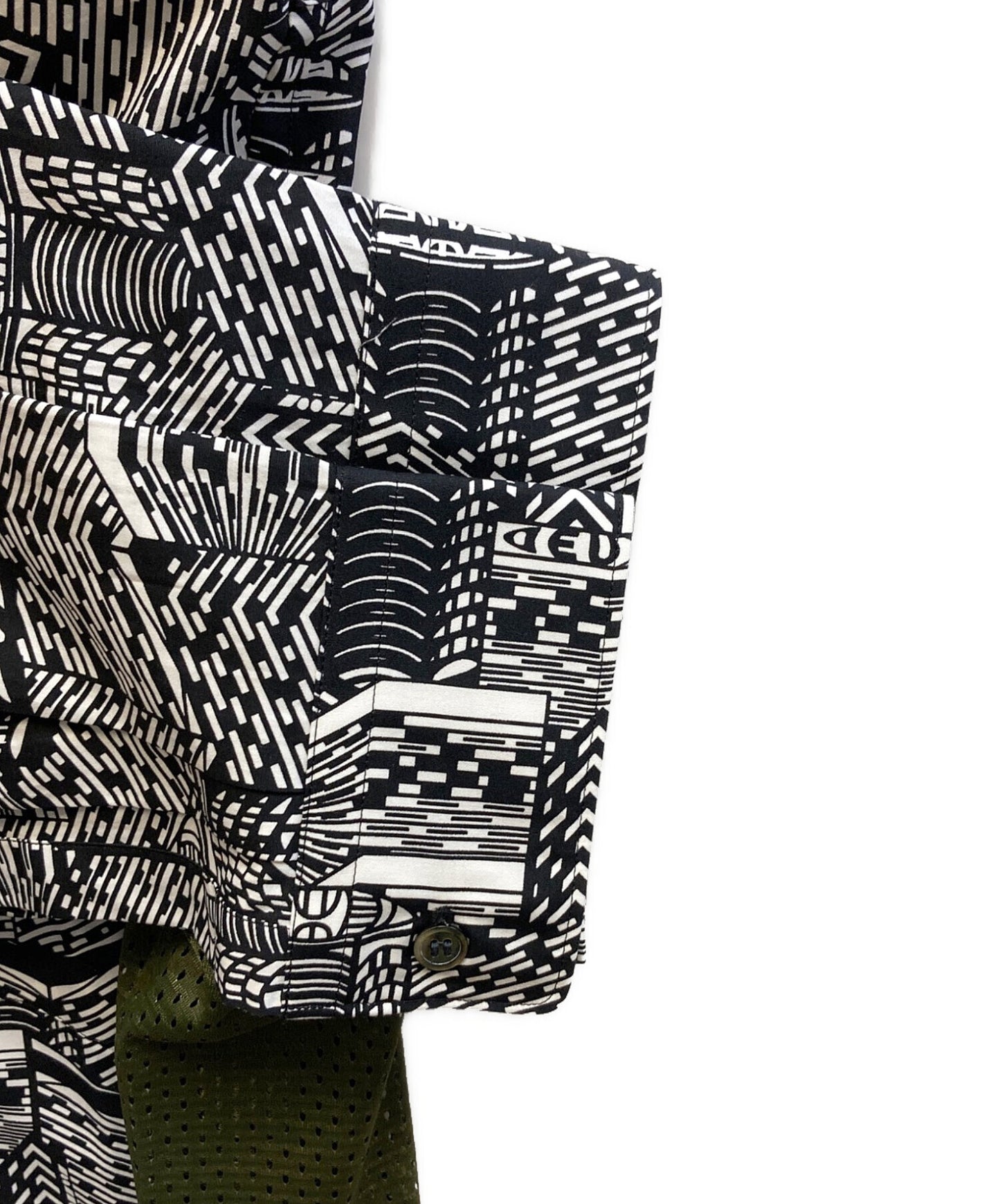 [Pre-owned] COMME des GARCONS HOMME DEUX Mesh-switched shirt with all-over pattern DO-B032