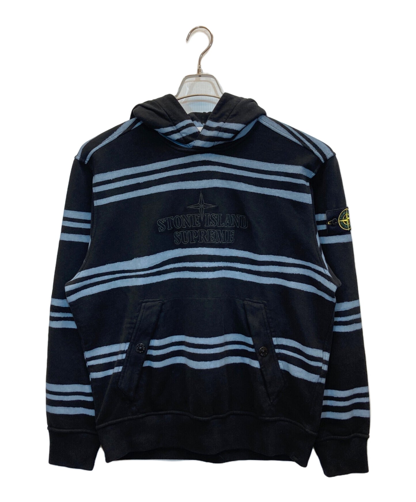 [Pre-owned] SUPREME Warp Stripe Hooded Sweatshirt 7325601S5